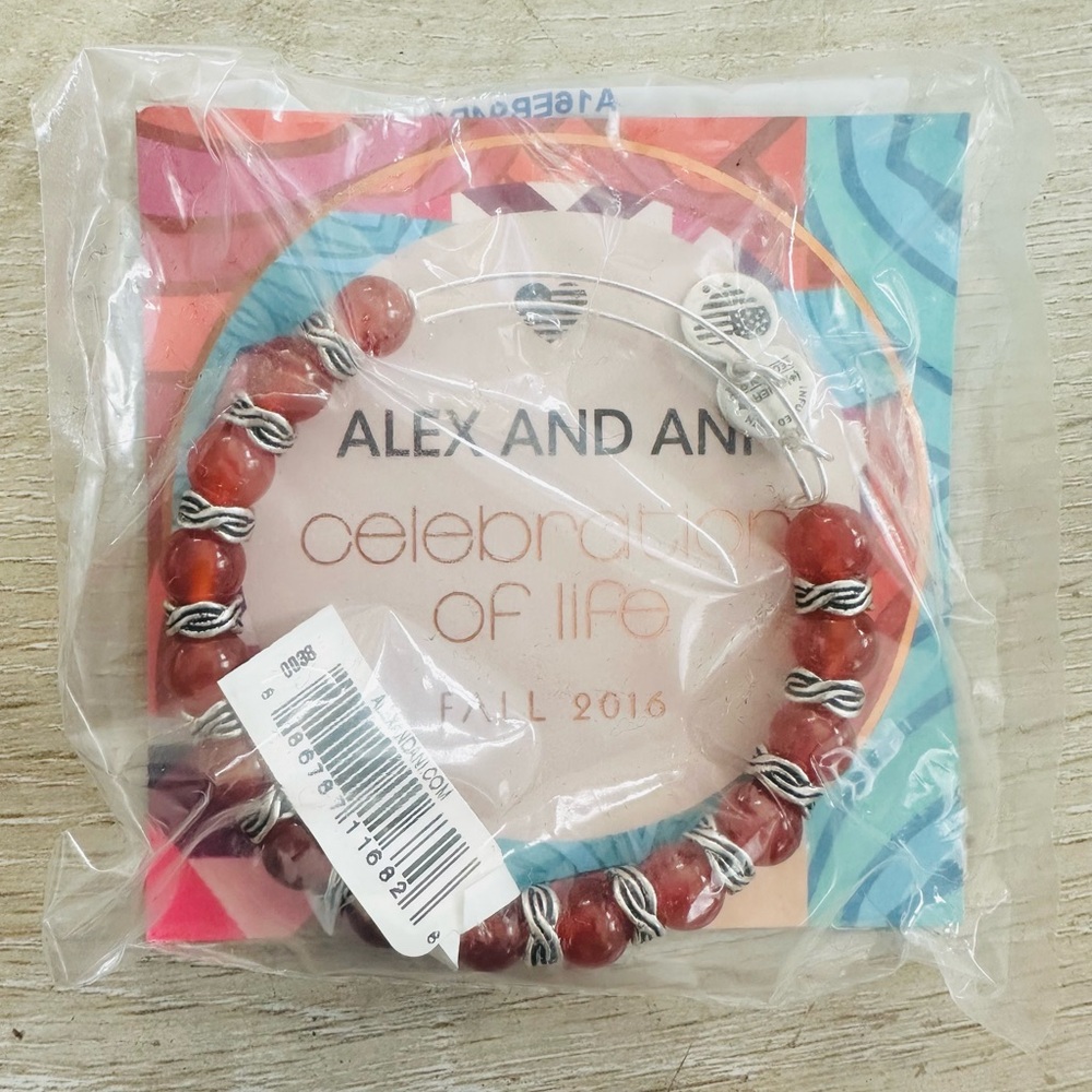 NWT Alex and Ani Celebrate Life 2016 Independence Bracelet / Rust